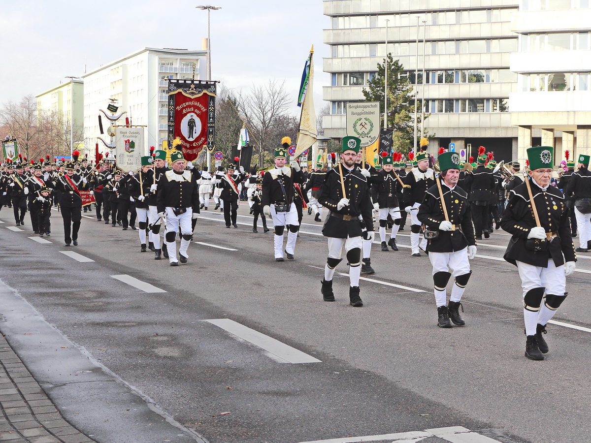 40. Bergparade auf der Brckenstrae in Chemnitz am 01. Dezember 2018.