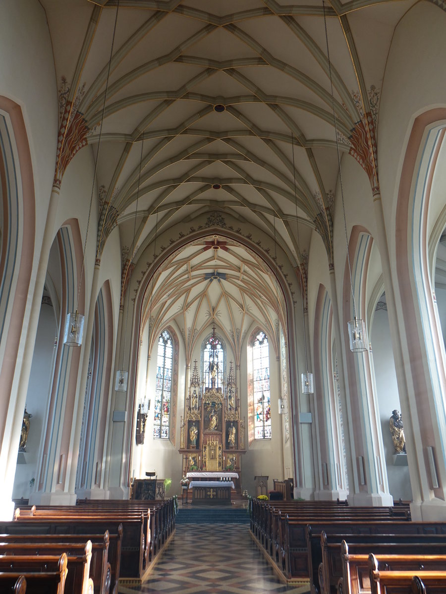 Aidenbach, Innenraum der Pfarrkirche St. Agatha (20.11.2016)