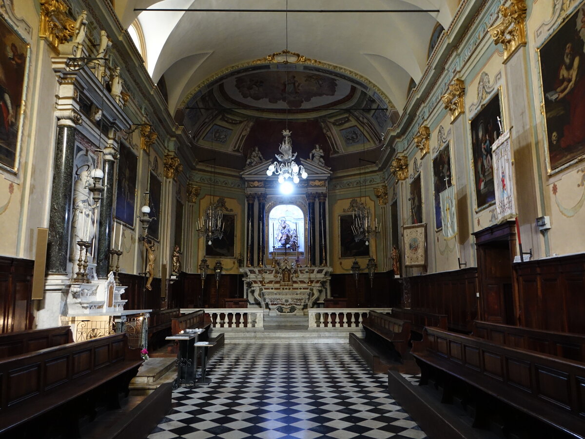 Alassio, Innenraum der Pfarrkirche St. Ambrogio (03.10.2021)