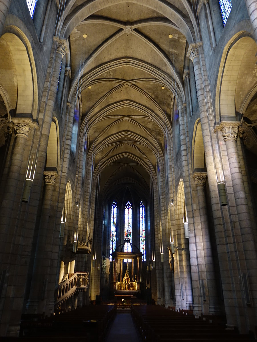 Albi, gotischer Innenraum der Kollegiatskirche Saint-Salvi (30.07.2018)