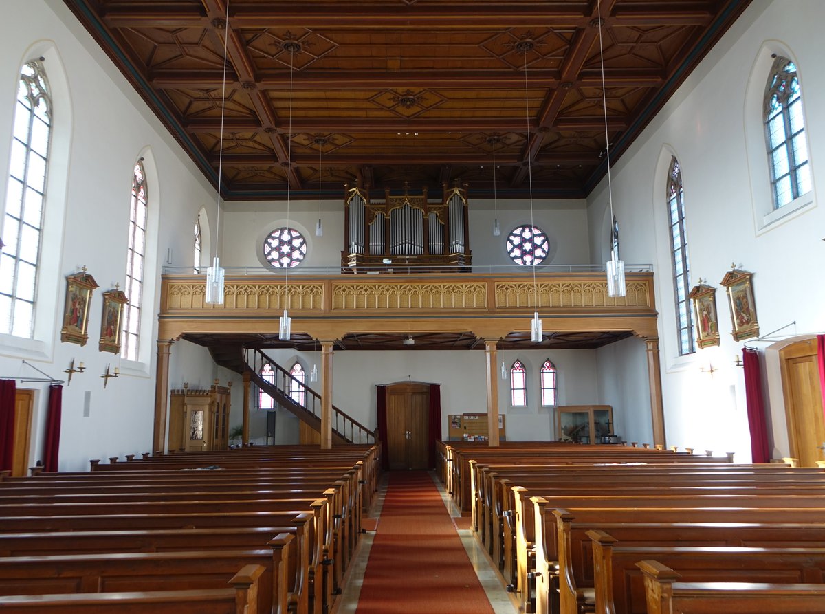 Alkofen, Orgelempore in der Pfarrkirche St. Josef (20.11.2016)