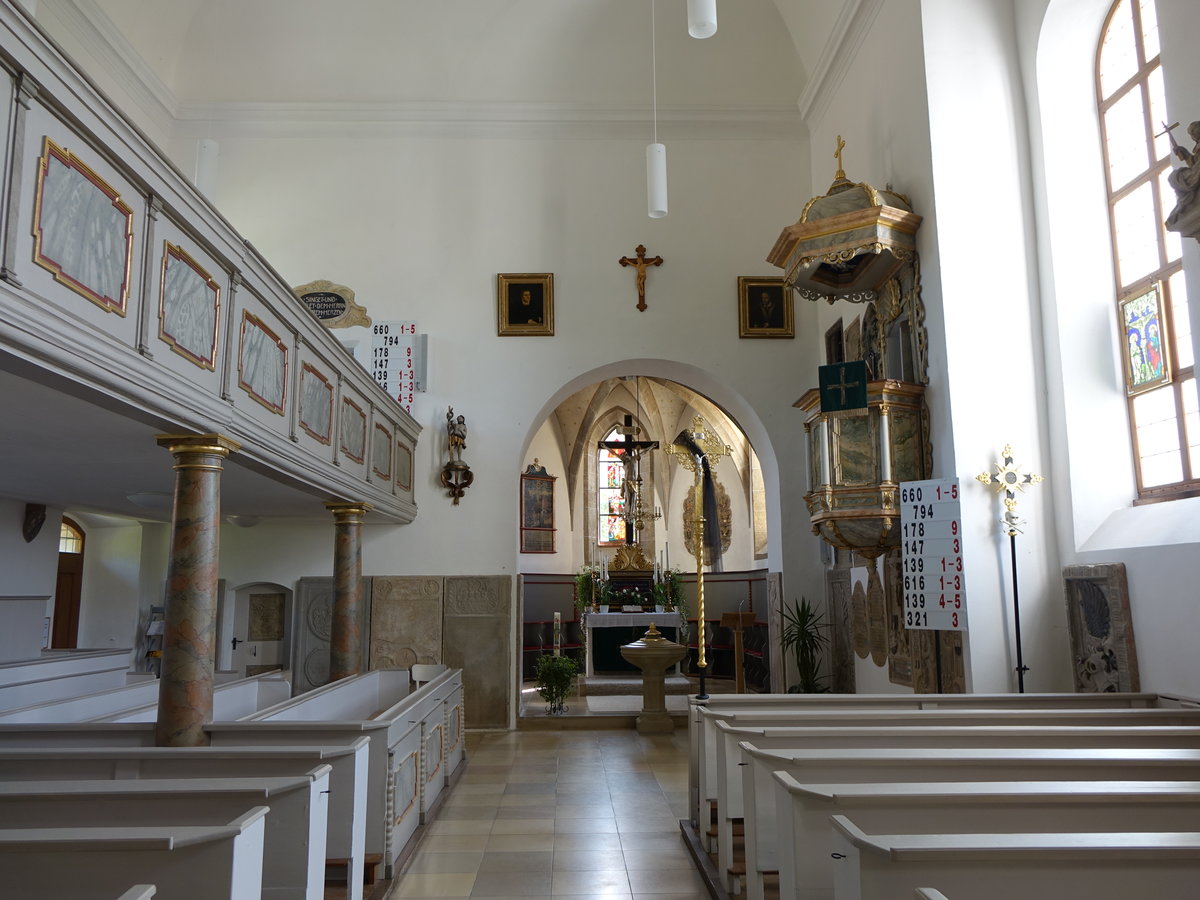 Altenmuhr, barocker Innenraum der Ev. St. Johannis Kirche (26.05.2016)