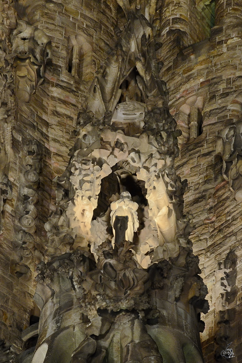 An der Fassade der Sagrada Famlia gibt es viel zu entdecken. (Barcelona, Februar 2012)