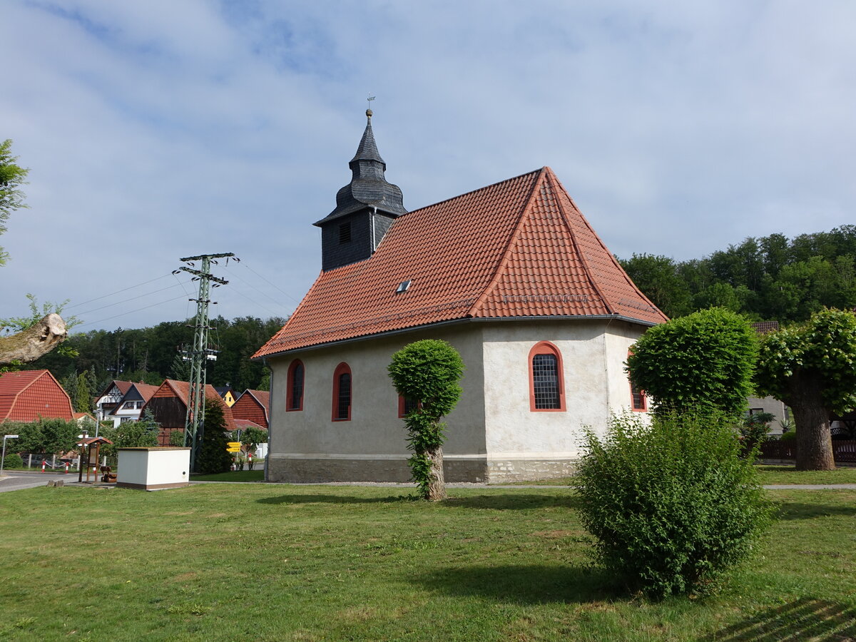 Ascherode, evangelische St. Paulus Kirche, erbaut von 1615 bis 1616 (01.07.2023)