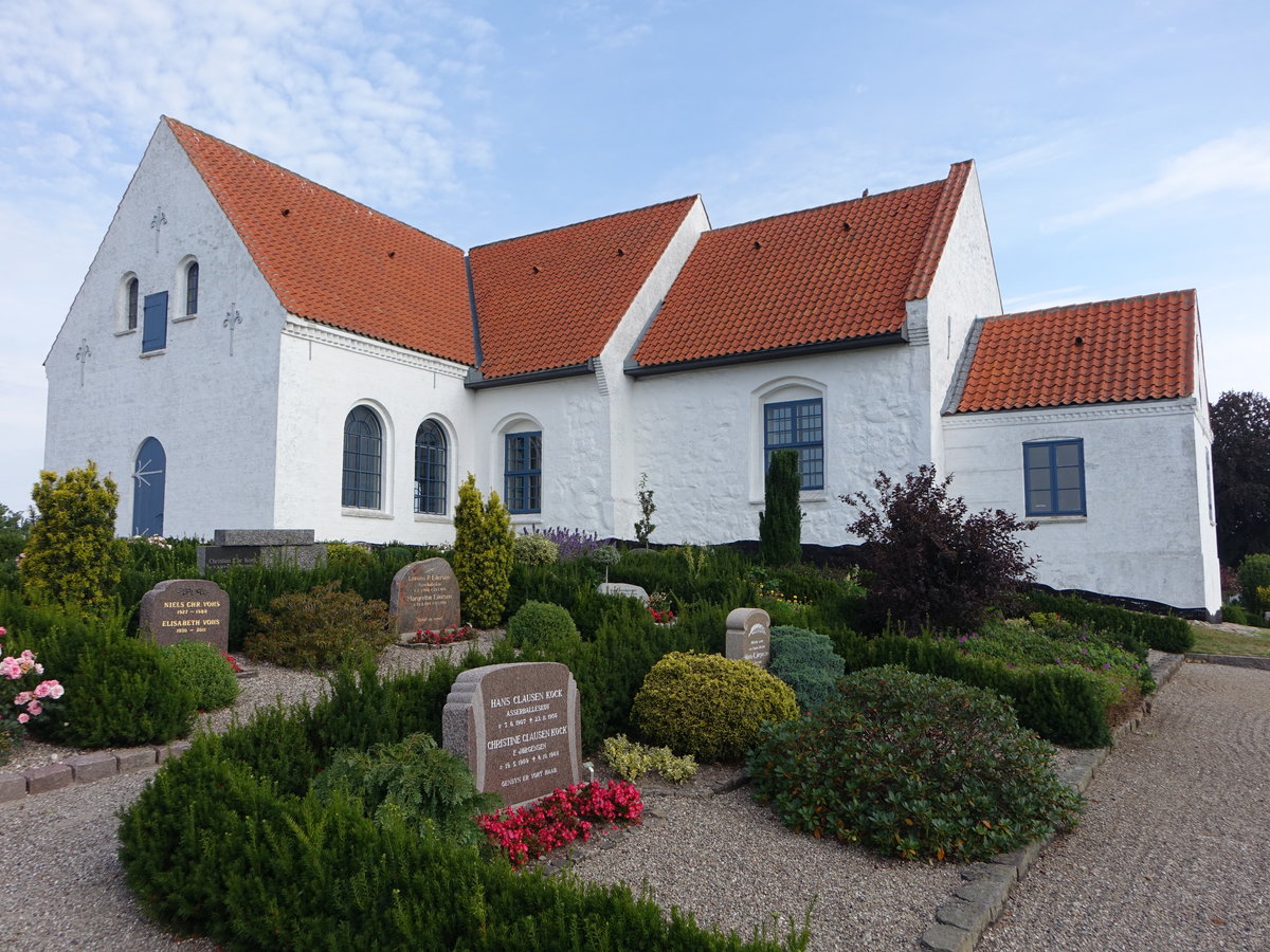 Asserballe, romanische Ev. Kirche, erbaut ab 1343 (20.07.2019)