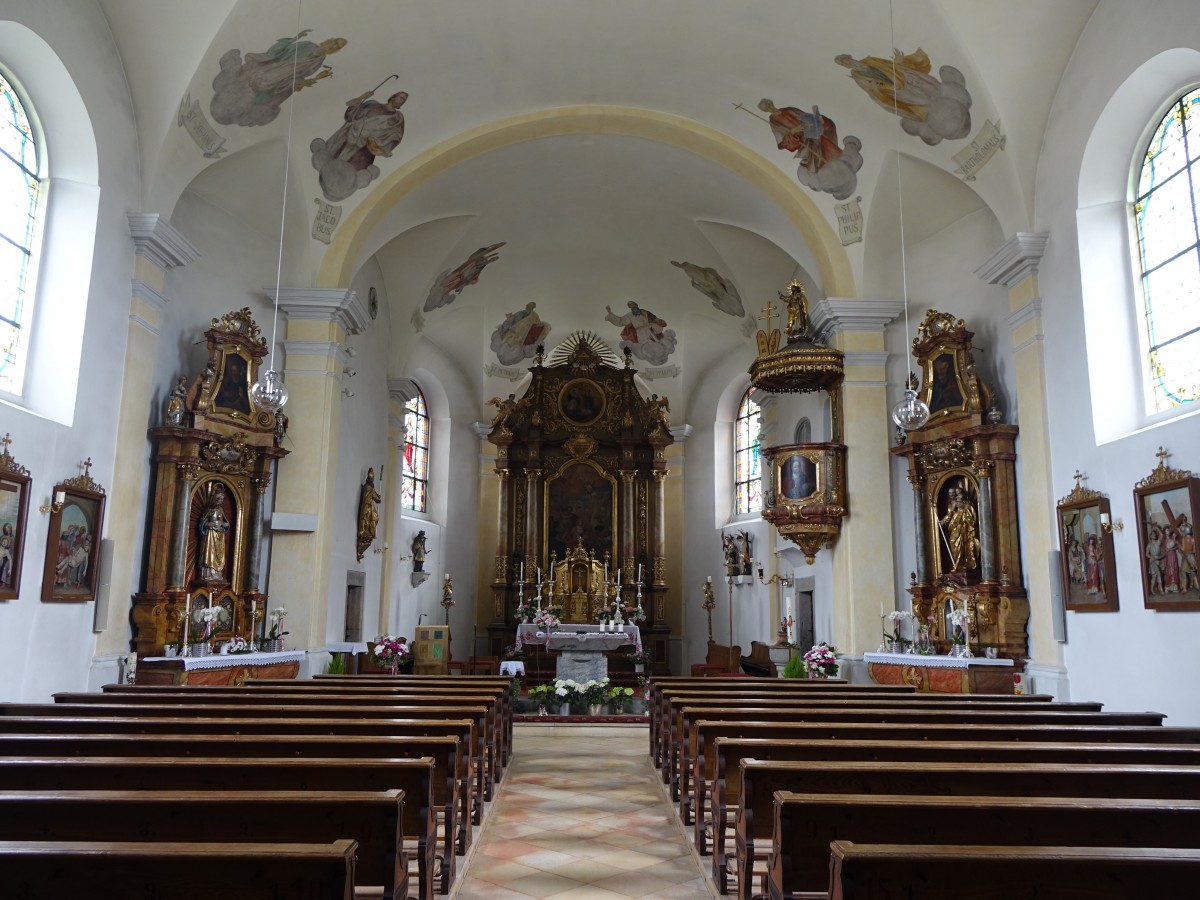 Auerbach, Altre und Kanzel der Pfarrkirche St. Pankratius (25.05.2015)