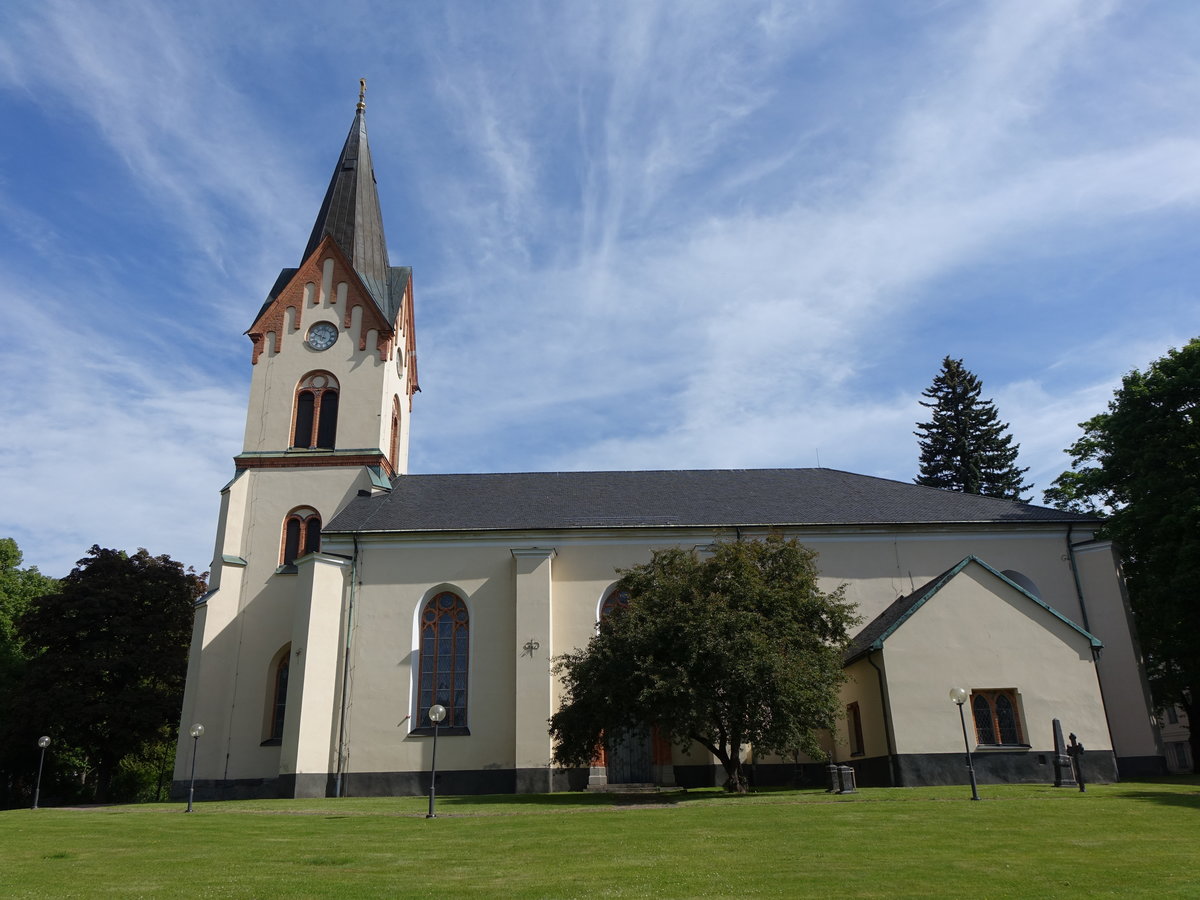 Avesta, Ev. Kirche, erbaut von 1651 bis 1655, Kirchturm erbaut von 1851 bis 1852 (16.06.2016)