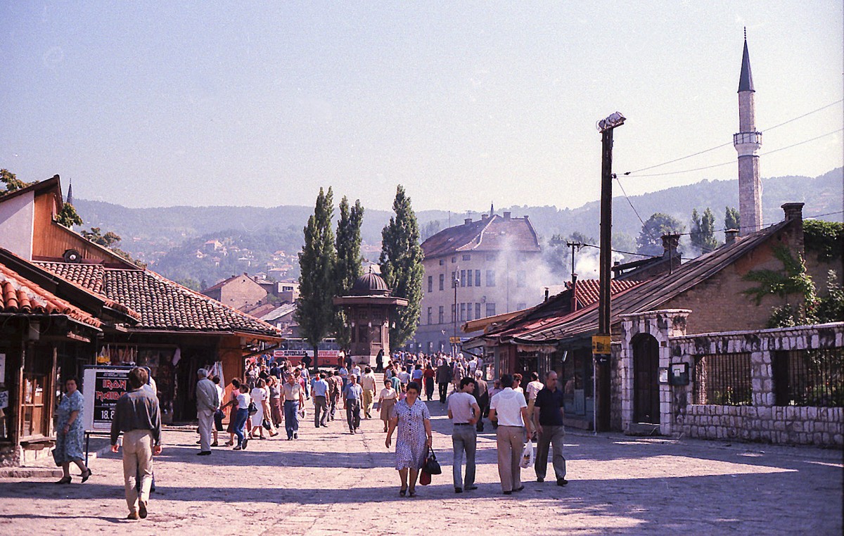Bačarija in Sarajevo. Aufnahme: Juli 1984 im damaligen Jugoslawien (digitalisiertes Negativfoto).