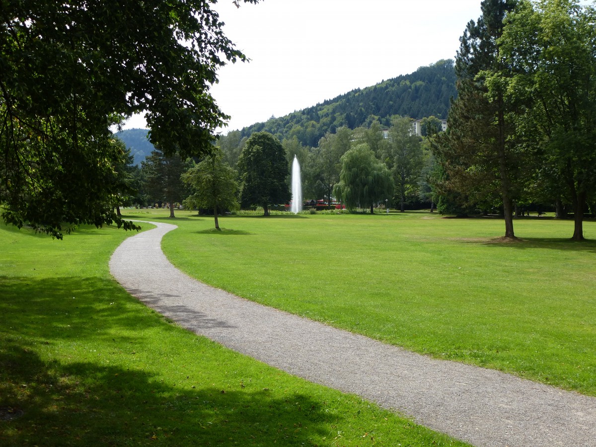 Bad Herrenalb, Blick in den Kurpark, Aug.2015