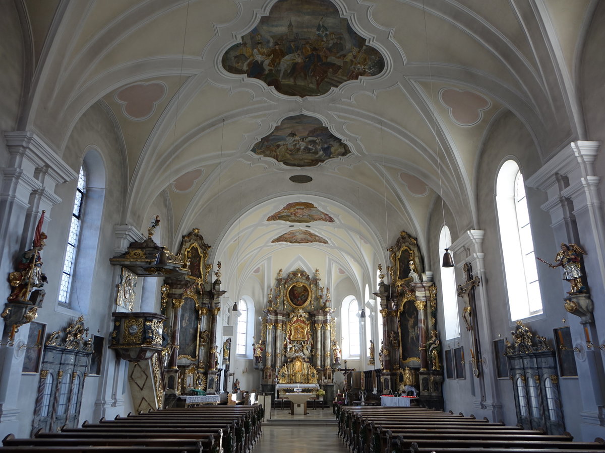 Bad Ktzting, barocke Ausstattung von 1771 in der Maria Himmelfahrt Kirche (05.11.2017)
