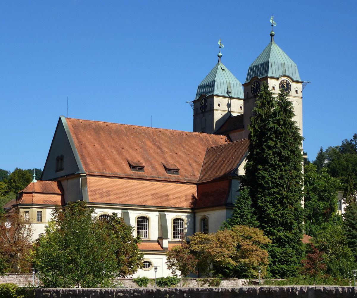 Baden-Baden, die evangelische Lutherkirche im Stadtteil Lichtental, wurde 1907 eingeweiht, Sept.2015