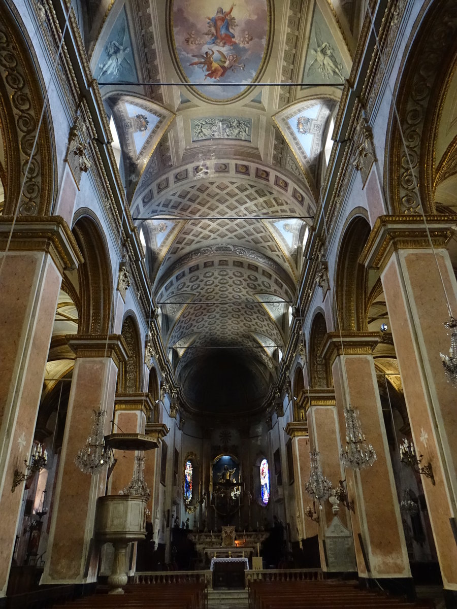 Bastia, barocker Innenraum der Kathedrale Sainte-Marie (21.06.2019)