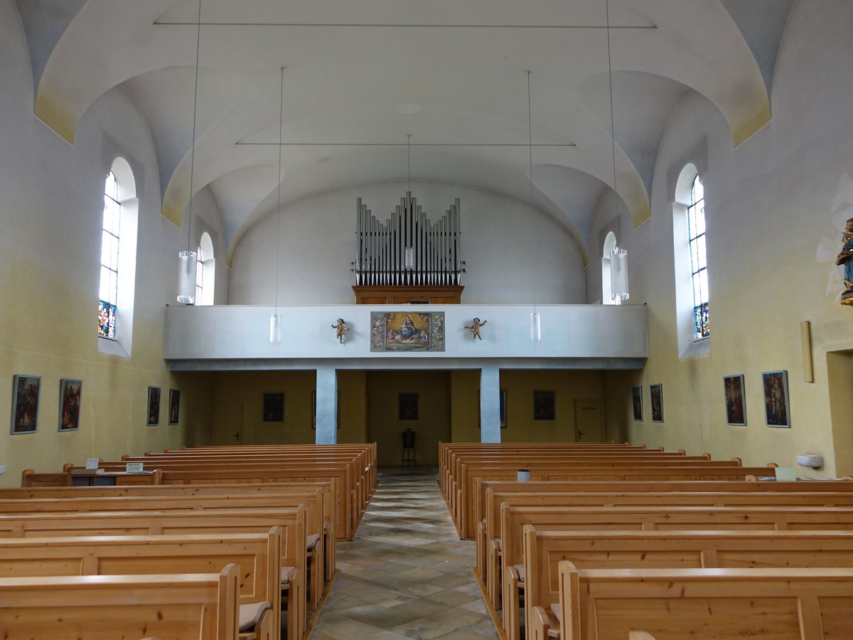Bayerbach, Orgelempore in der kath. Pfarrkirche St. Peter (20.10.2018)