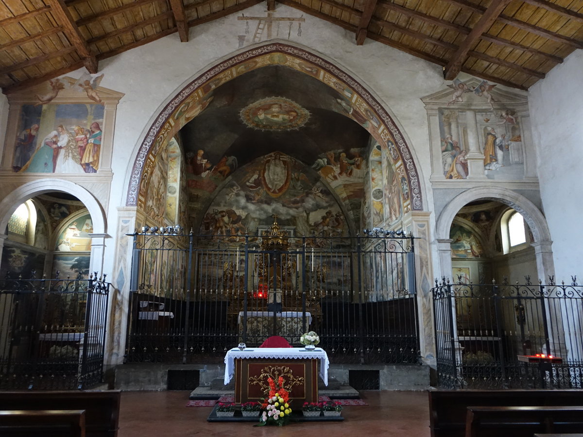 Bergamo, Fresken aus dem 15. Jahrhundert von  Giacomo Scanardi in der Kirche San Michele al Pozzo Bianco (29.09.2018)
