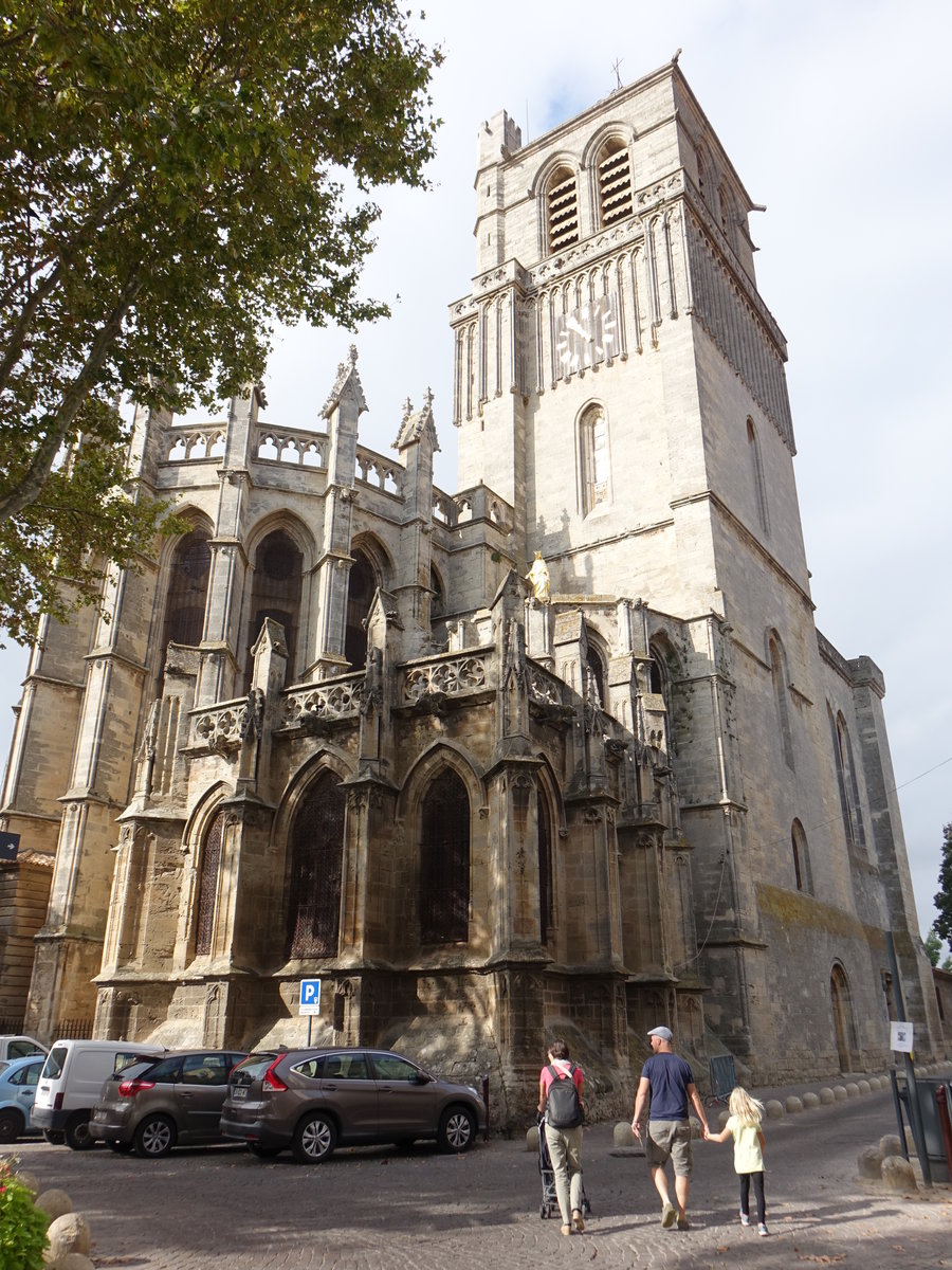 Beziers, Kathedrale Saint-Nazaire, Chor und Querhaus 13. Jahrhundert, Schiff und Fassade 14. Jahrhundert (29.09.2017)