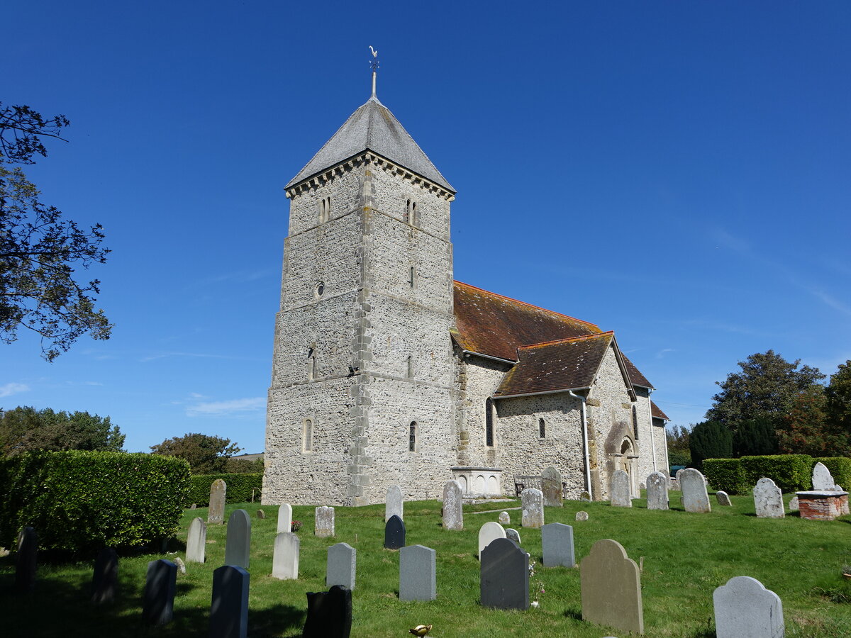 Bishopstone, Pfarrkirche St. Andrew, erbaut um 1200 (04.09.2023)