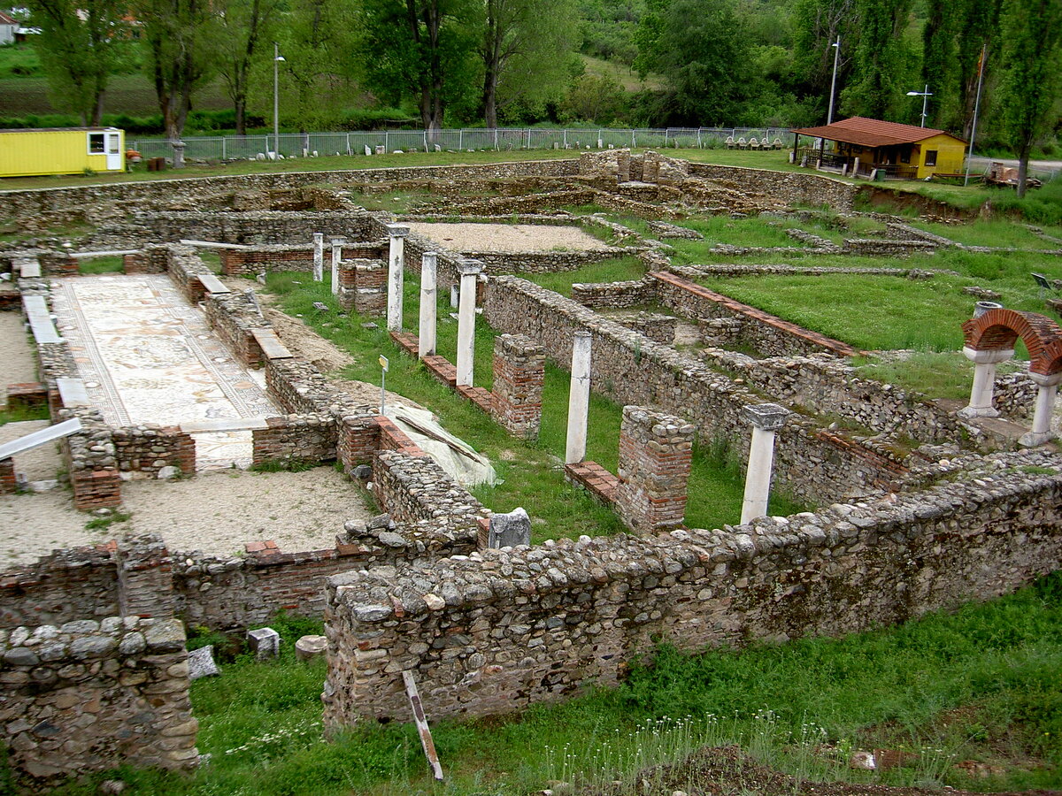 Bitola, Ausgrabungssttte Herakleia Lynkestis, Antike Stadt gegrndet von Philipp II. zwischen 359 und 356 v. Chr. (05.05.2014)