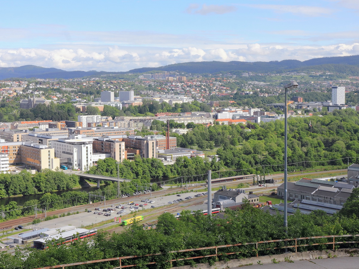 Blick auf Trondheim am 28. Juni 2016.