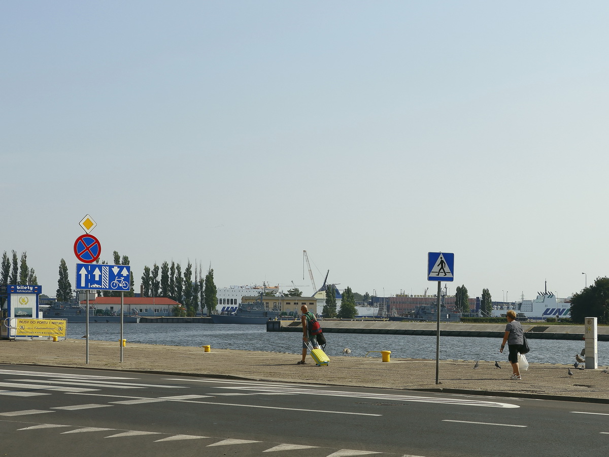 Blick in einen  Teil des Hafens von Swinemnde am 31. August 2019.