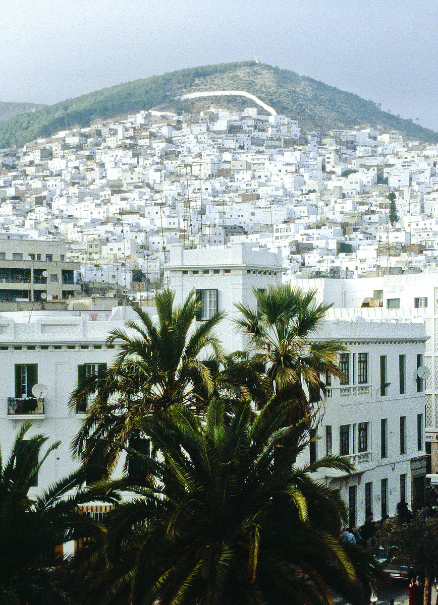 Blick ber Ttouan im nrdlichen Marokko. Bild vom Dia. Aufnahme: November 1996.