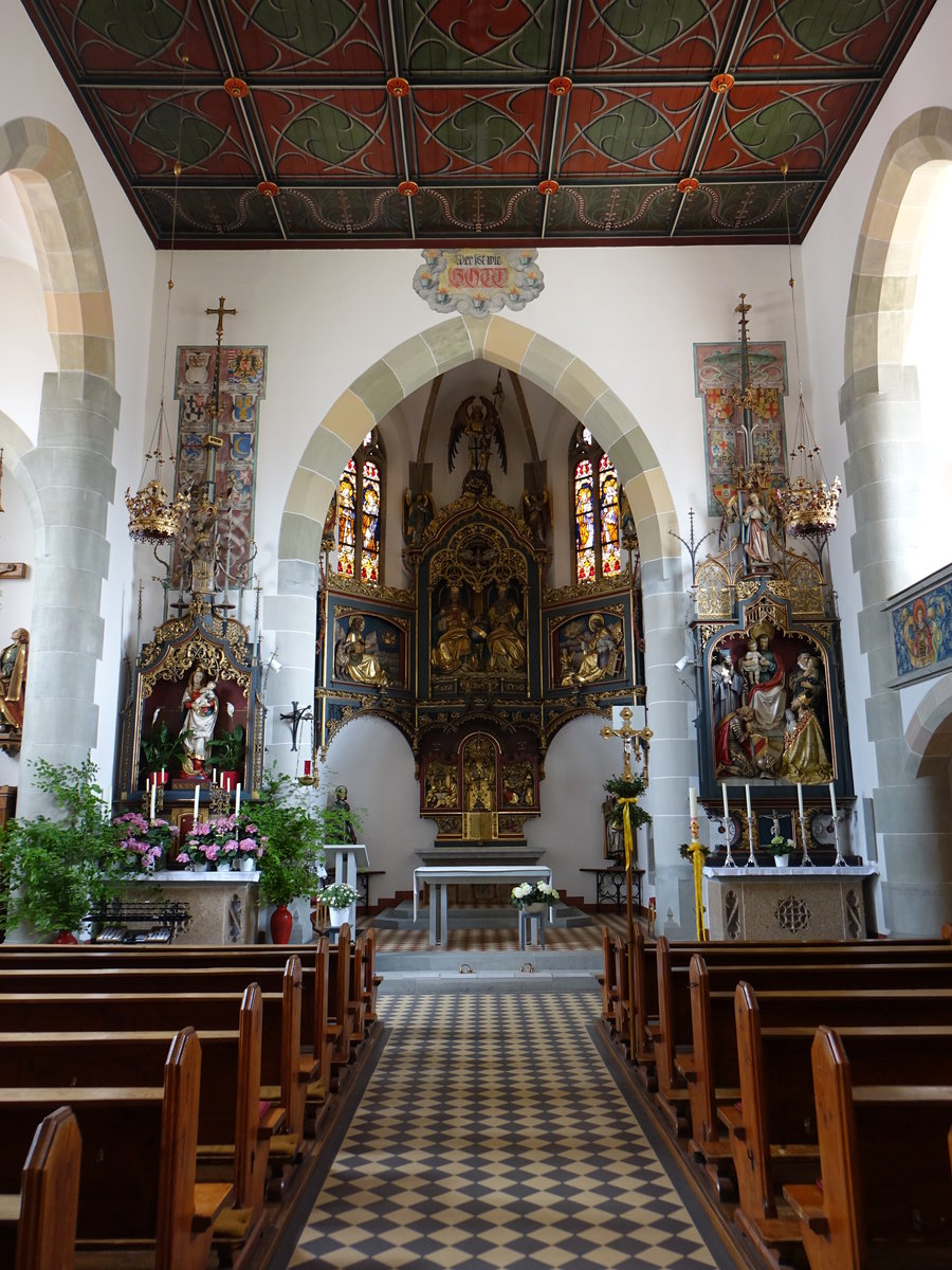 Blumenfeld, neugotischer Innenraum der St. Michael Kirche (25.05.2017)