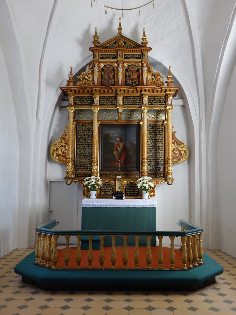 Bogense, Altar von 1588 in der Ev. St. Nikolai Kirche (06.06.2018)