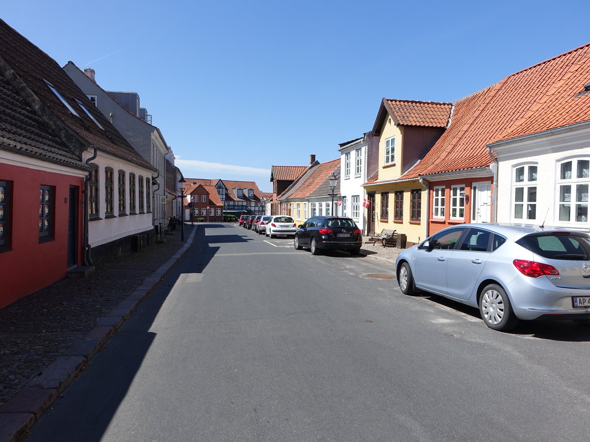 Bogense, historische Huser in der Kirkestrade (06.06.2018)
