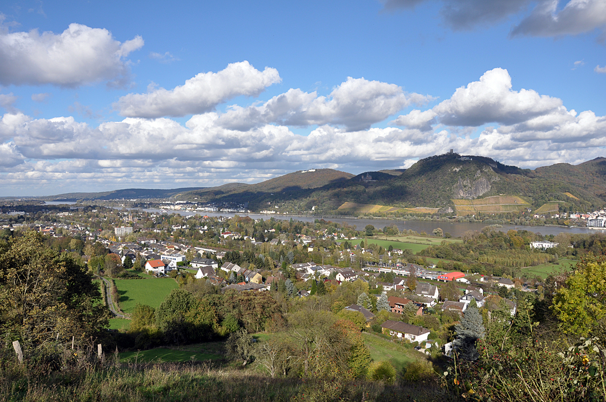 Bonn-Mehlem, darber Rhein und Siebengebirge - 30.10.2013