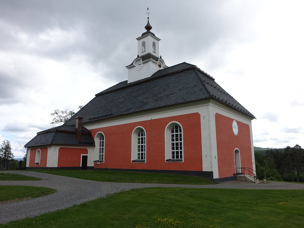 Borgsj, Ev. Kirche, Rokokokirche erbaut von 1766 bis 1771 durch Daniel Hagman, 