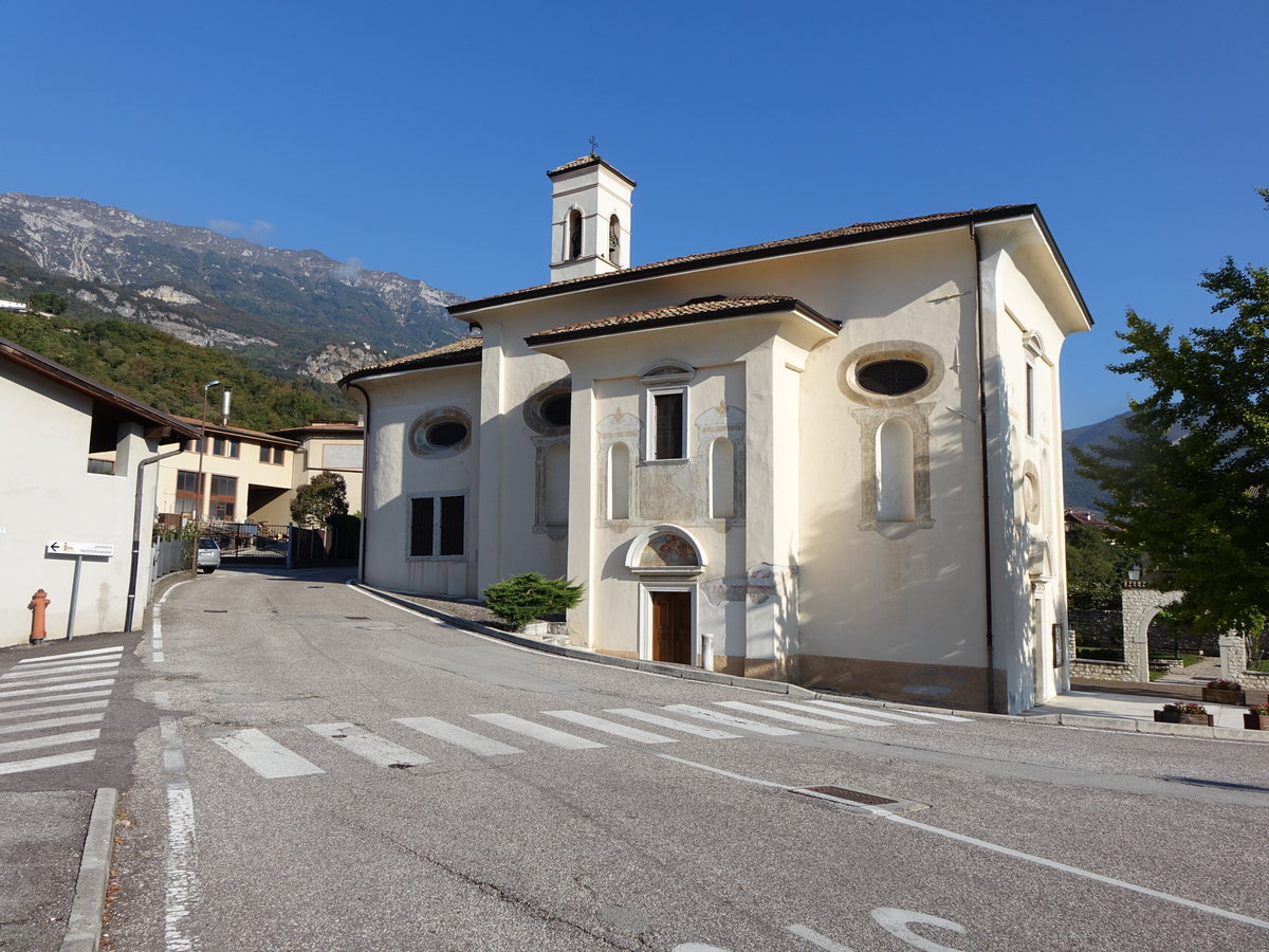 Brancolino, Kirche St. Maria, erbaut im 15. Jahrhundert durch die Familie Lodron (07.10.2016)
