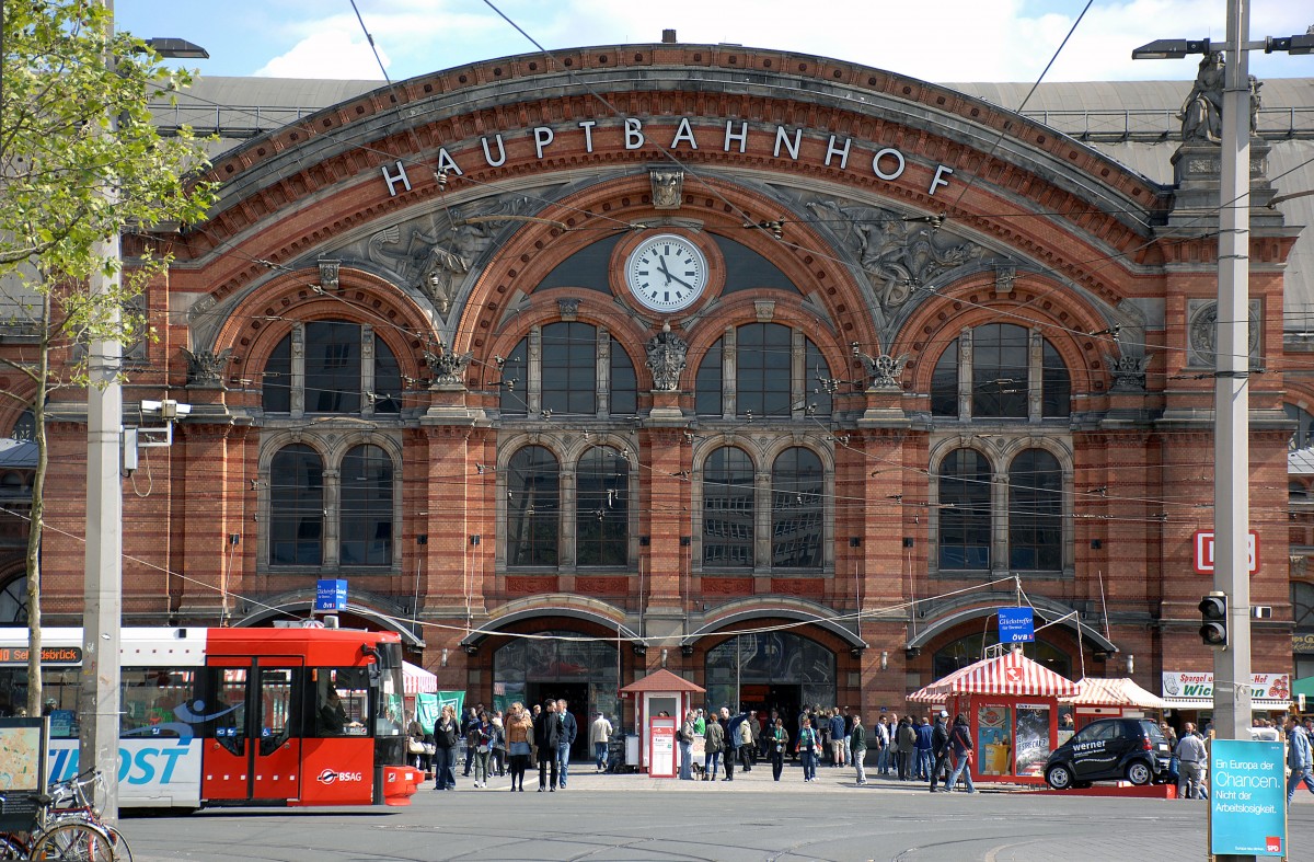 Bremen Hauptbahnhof.

Aufnahmedatum: 3. Mai 2014.