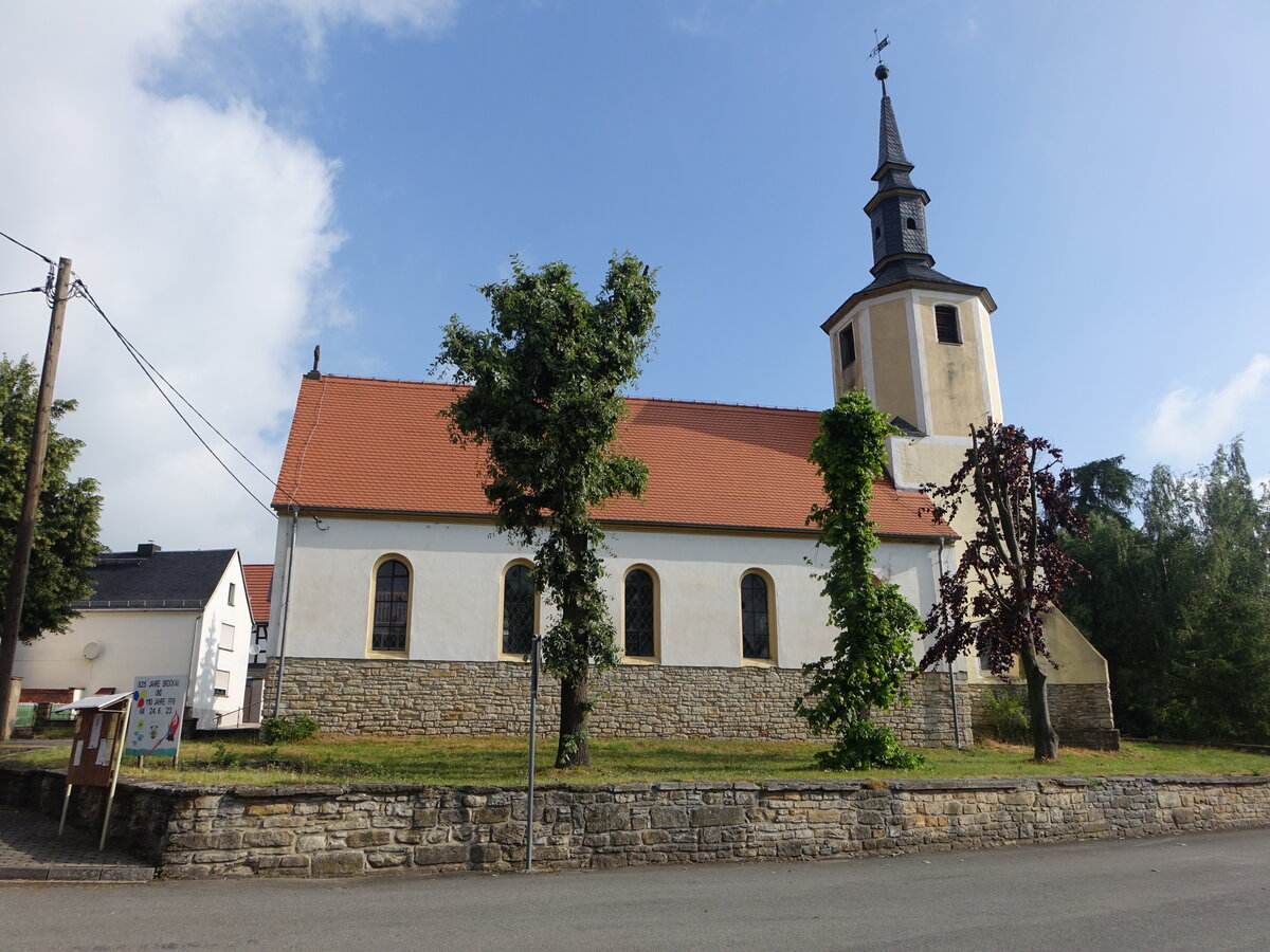 Brckau, evangelische Dorfkirche an der Hauptstrae (24.06.2023)