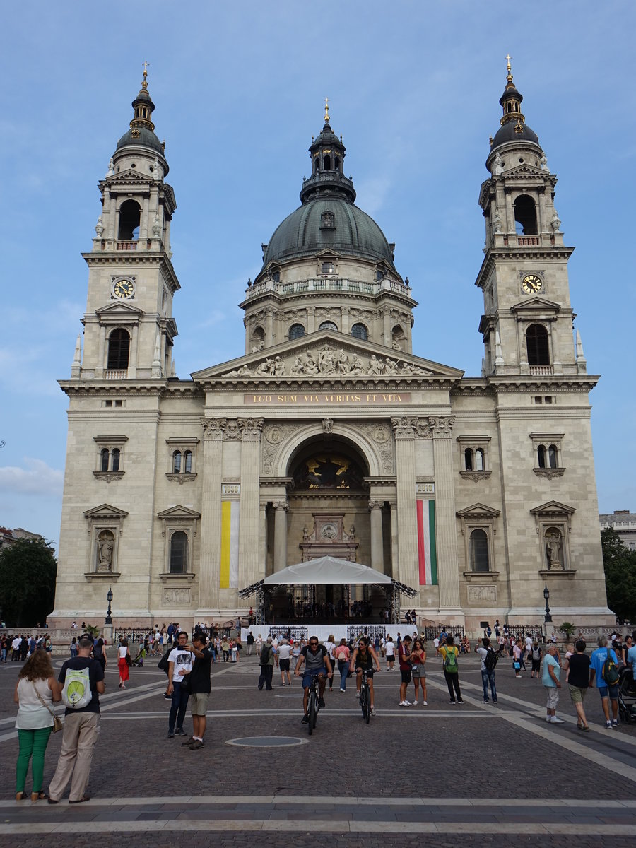 Budapest, Basilika St. Stephan, erbaut ab 1851 durch Jzsef Hild und Mikls Ybl (25.08.2018)