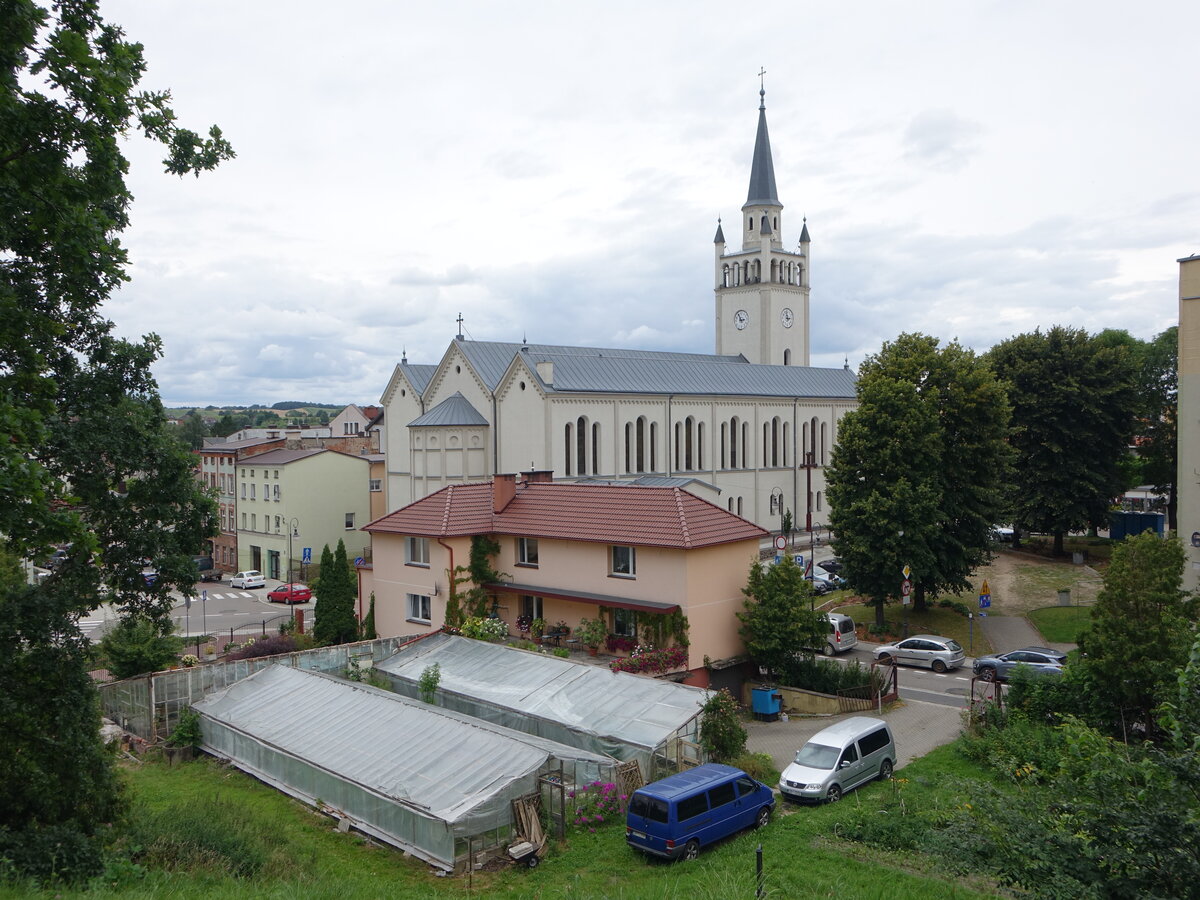Bytow / Btow, Pfarrkirche St. Katharina, erbaut von 1848 bis 1854 (01.08.2021)