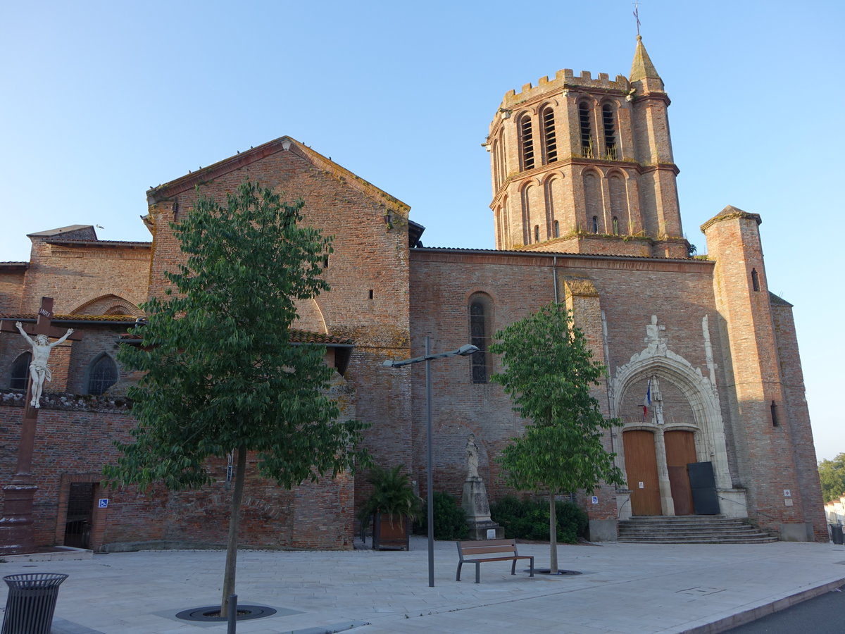 Castelsarrasin, Pfarrkirche Saint-Sauveur, erbaut von 1245 bis 1260 (29.07.2018)