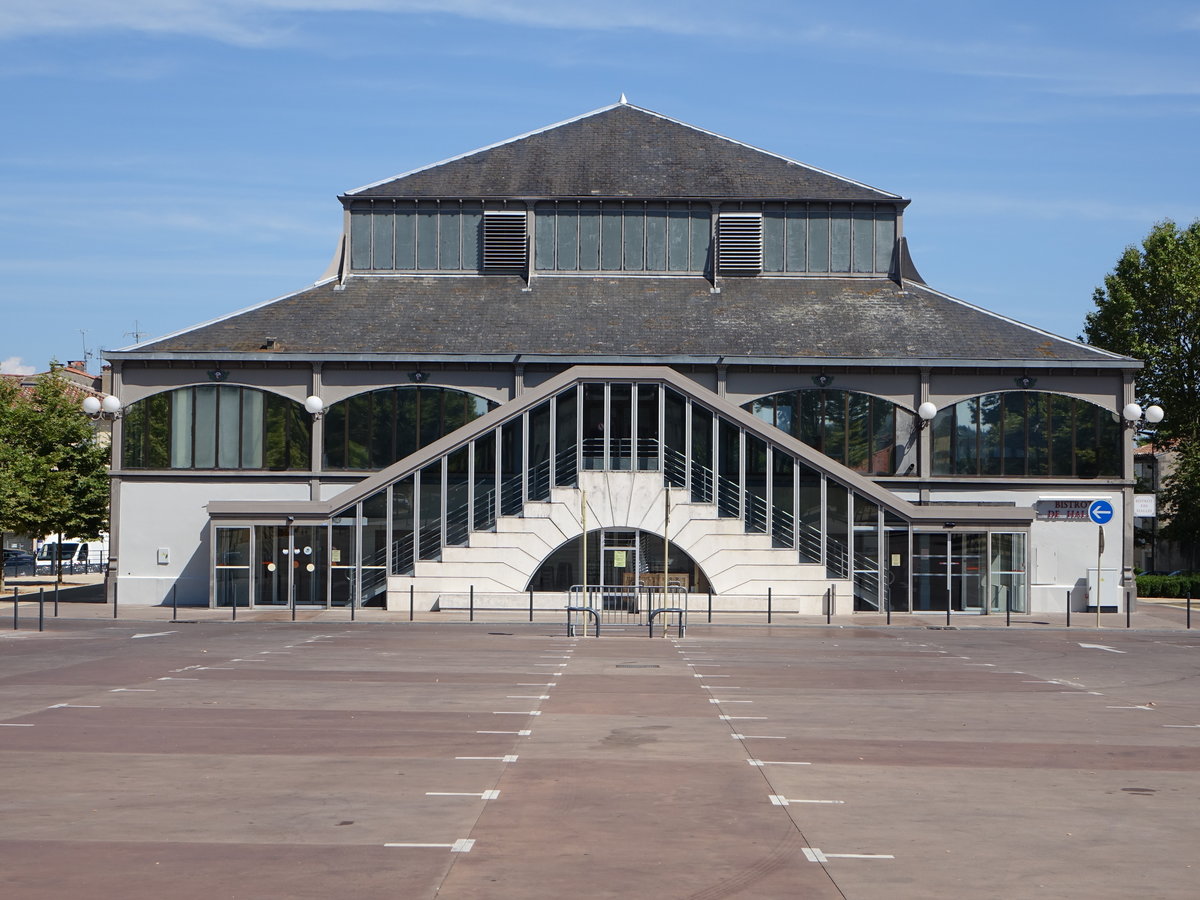 Castres, historische Markthalle am Place Pierre Fabre (30.07.2018)
