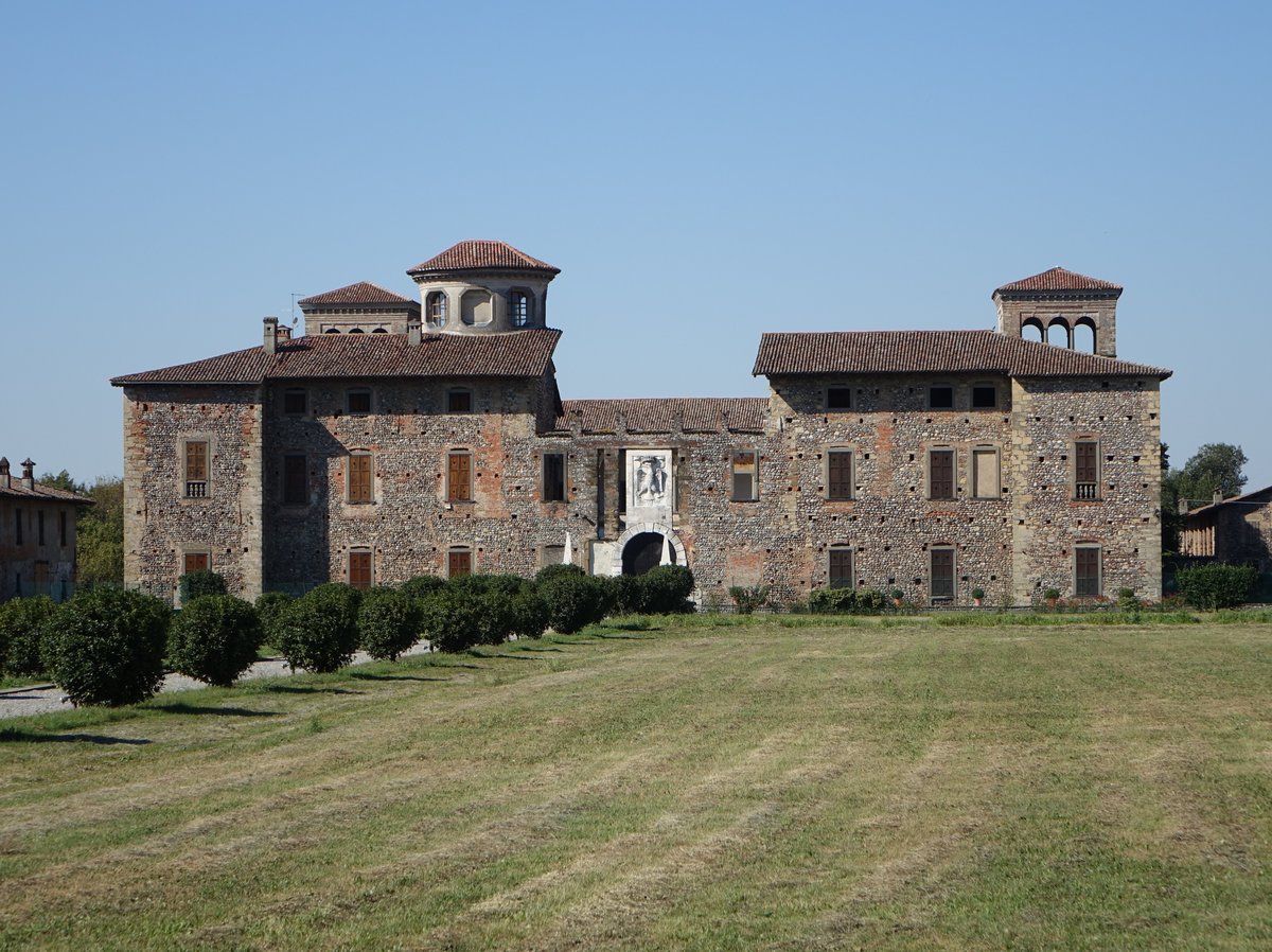 Cavernago, Castello,  ursprnglich Besitz des Domkapitels von Bergamo, erweitert von Bartolomeo Colleoni (29.09.2018)