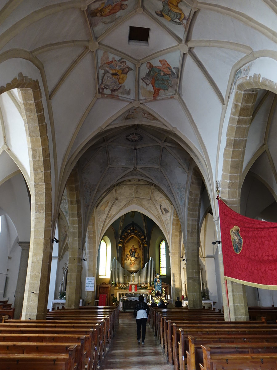 Cembra, sptgotischer Innenraum der Pfarrkirche St. Maria Assunta (16.09.2019)