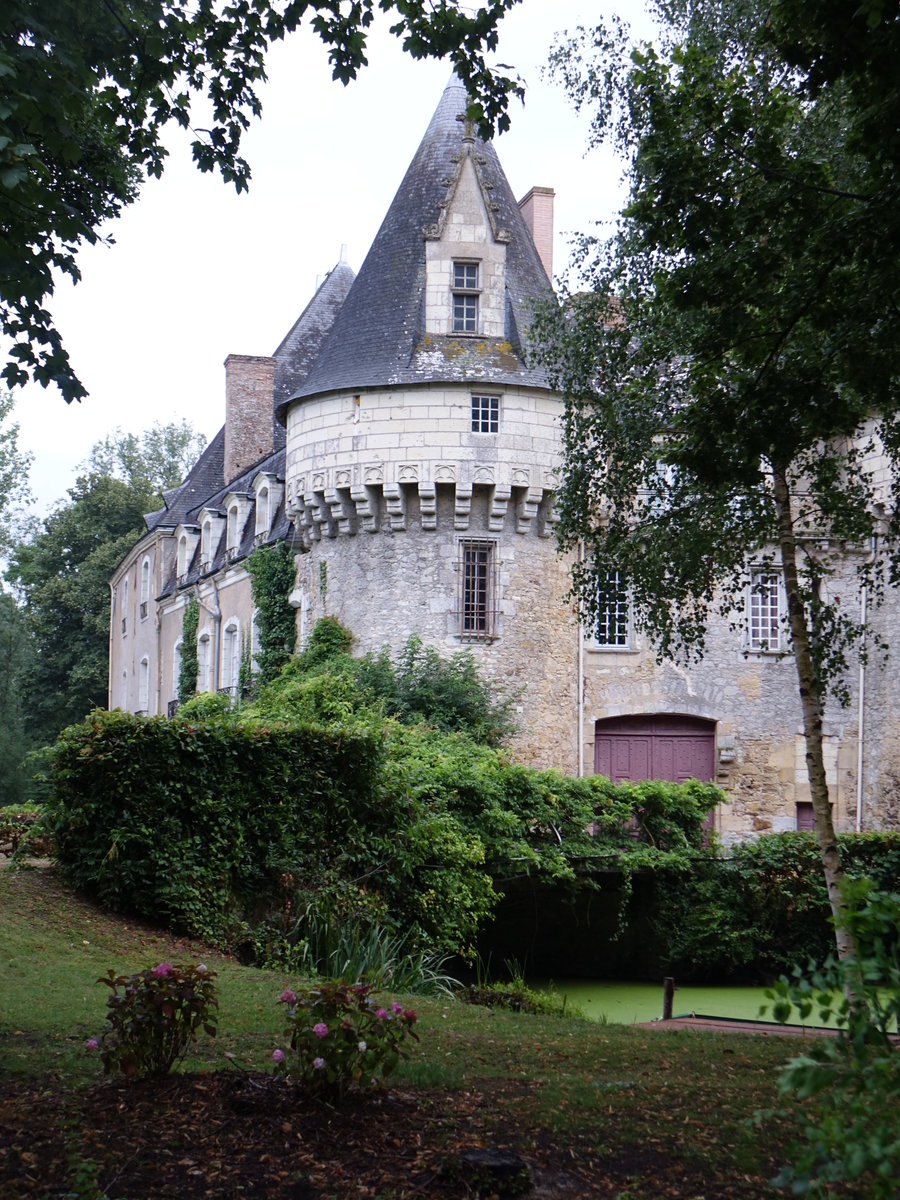 Chateau in Bazouges-sur-le-Loir, erbaut im 15. Jahrhundert fr Baudoin de Champagne (10.07.2017)