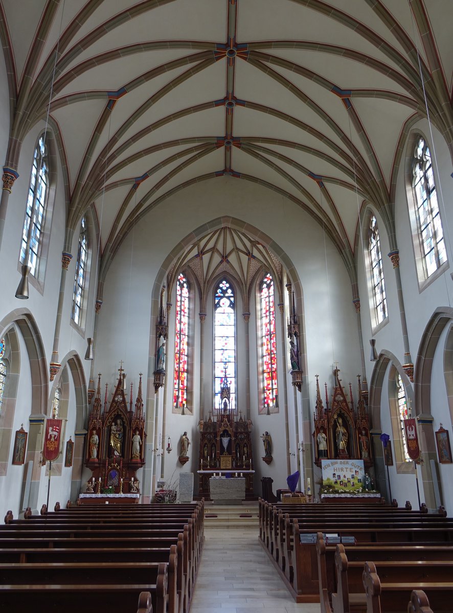Dalkingen, Altre und Chor der St. Nikolaus Kirche (13.03.2016)