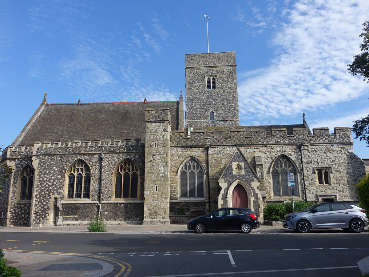Dartford, Pfarrkirche Holy Trinity, erbaut im 11. Jahrhundert (05.09.2023)