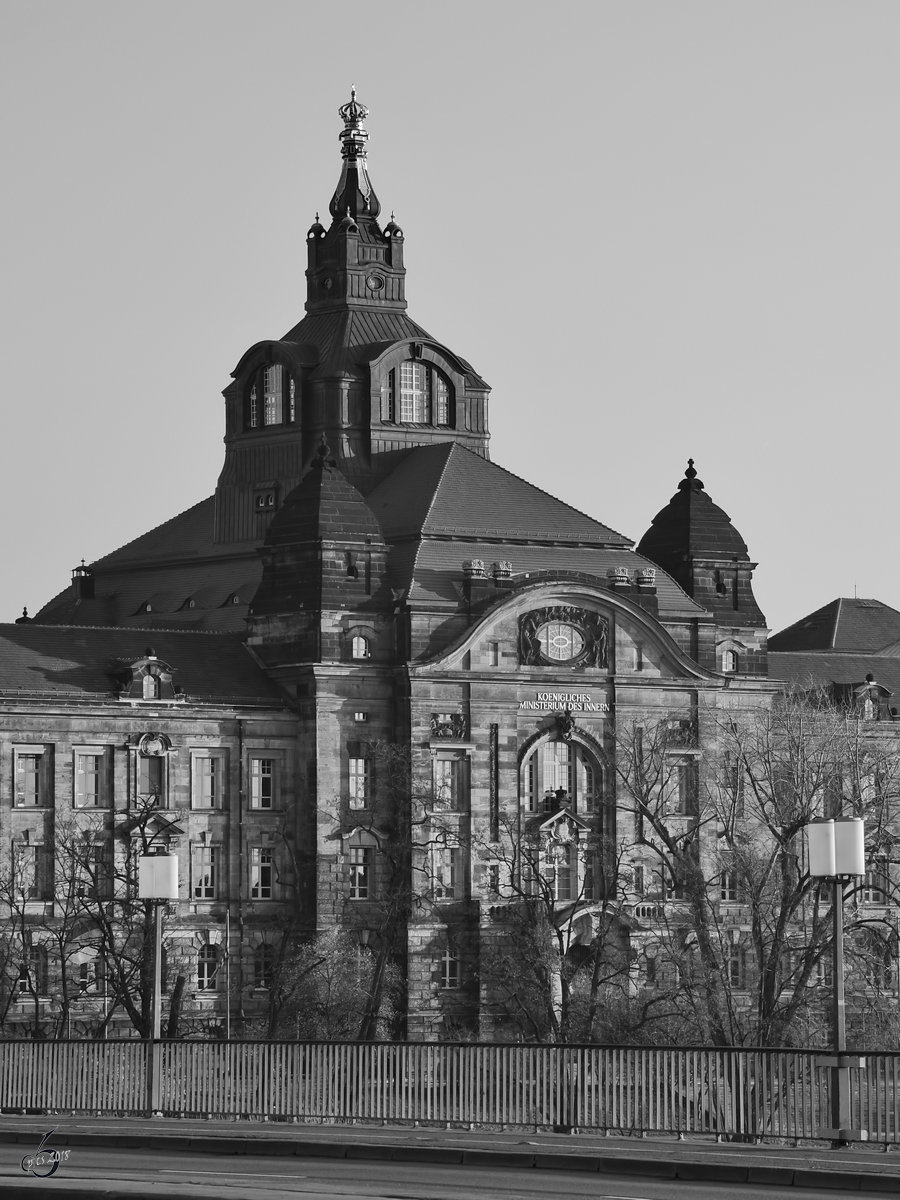 Das historische Gebude der Schsischen Staatskanzlei. (Dresden, April 2018)