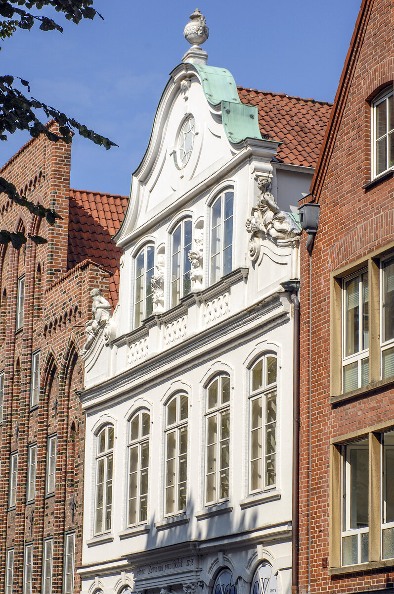 Das Literaturmuseum Buddenbrookhaus in der Lbecker Altstadt. Aufnahme: 20. August 2021.