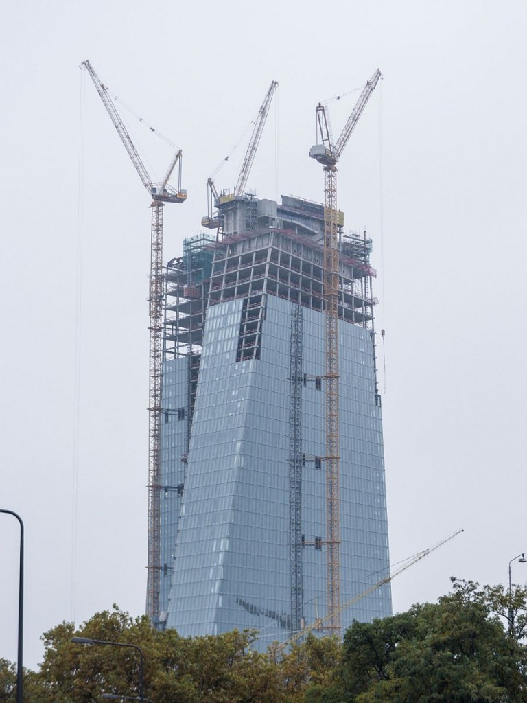 Das neue Gebude der Europischen Zentralbank (Baustand:23.10.2012)