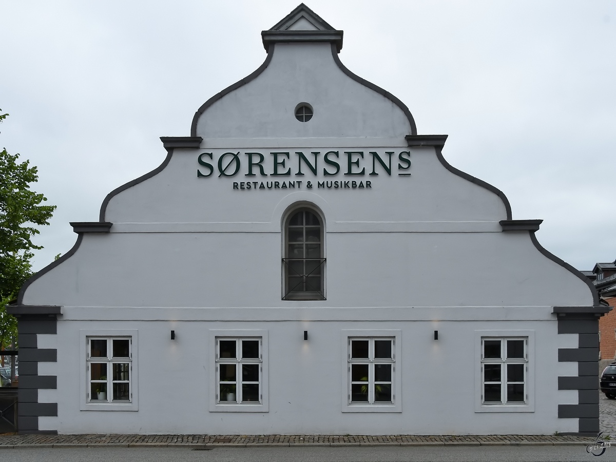 Das Restaurant Srensen's Anfang Juni 2018 in Aalborg.