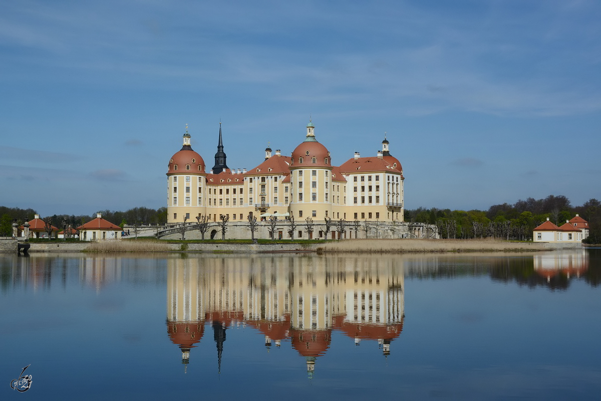 Das Schloss Moritzburg war das barocke Jagd- und Lustschloss von August dem Starken. (April 2014)