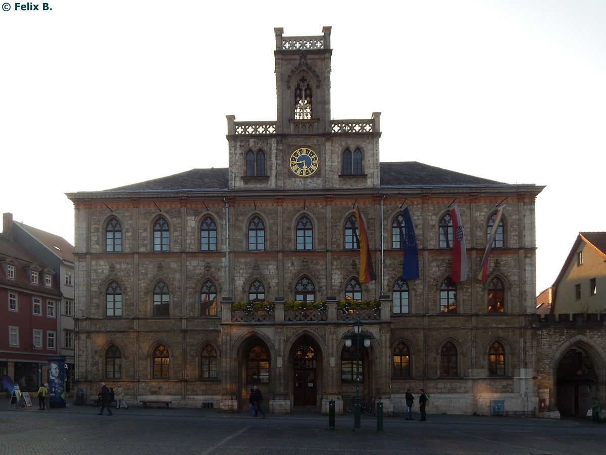 Das Weimarer Rathaus in Weimar am 06.10.2014