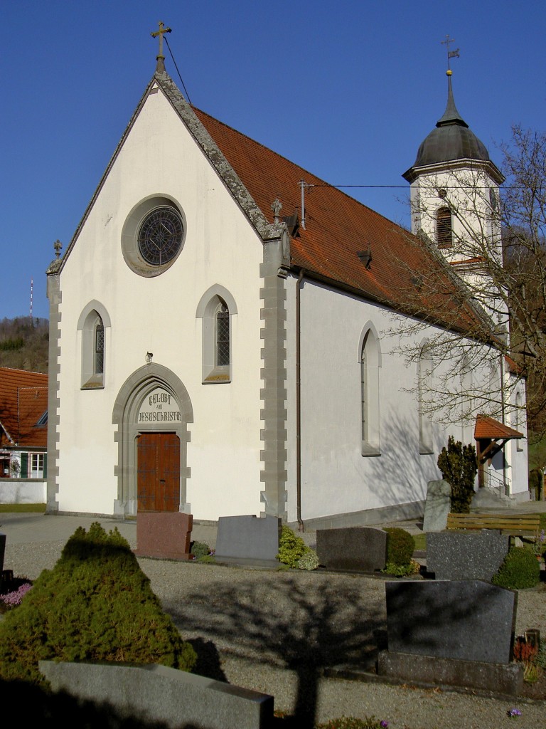 Deggenhausen im Deggenhausertal, St. Blasius Kirche, erbaut um 1736, erweitert 1880 (09.03.2014)