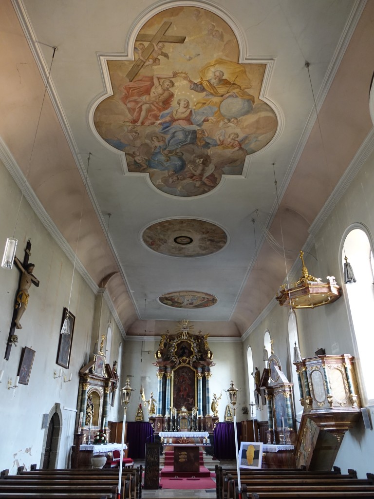 Deiningen, Innenraum der Pfarrkirche St. Martin (18.03.2015)