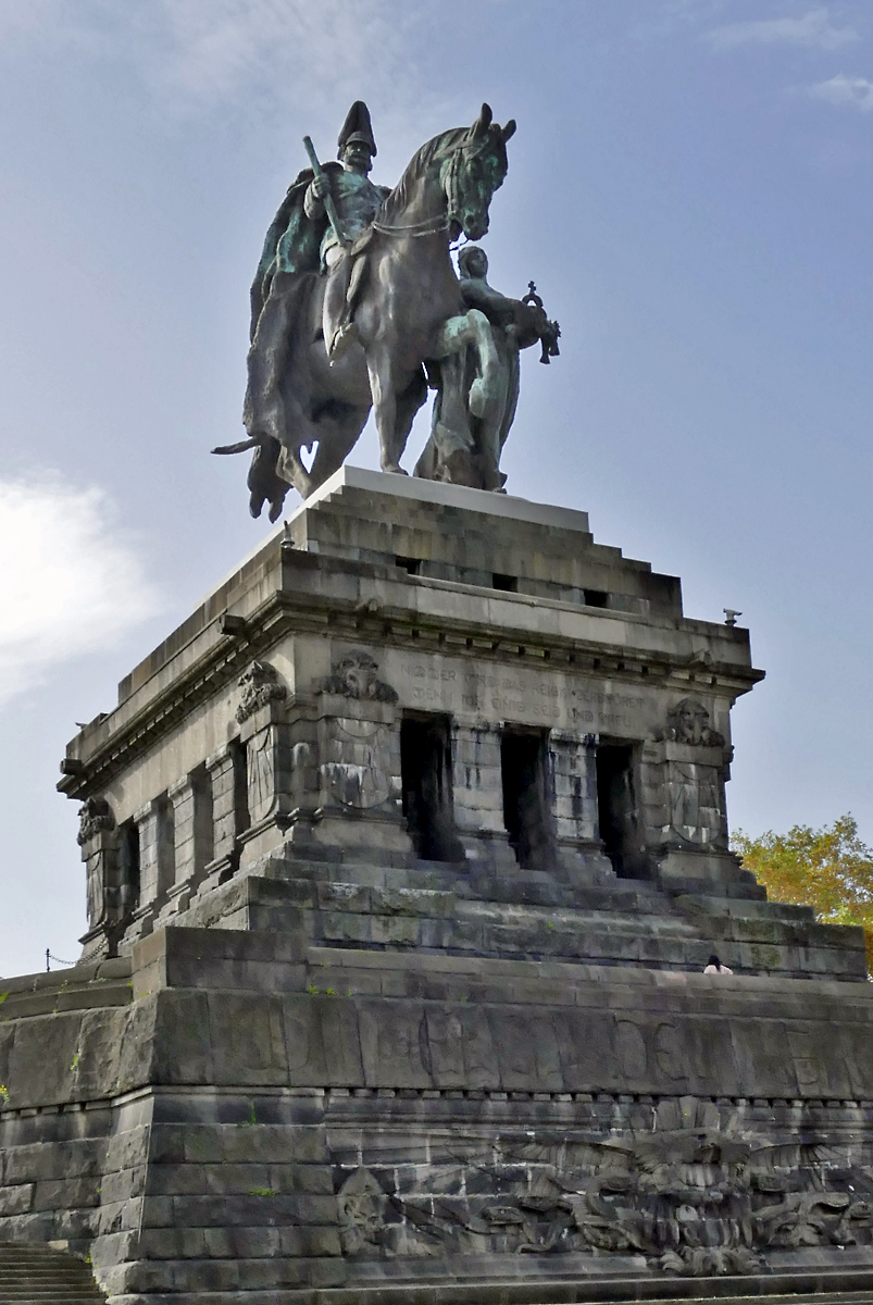 Denkmal fr Kaiser Wilhelm I am  Deutschen Eck  in Koblenz - 16.10.2017